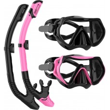 Snorkeling Gear for Adults, JRing Snorkel Mask Set with 180 Degree Tempered Glass Anti Fog Goggles Scuba Dry Top Snorkel for Swimming, Scuba Diving Mask for Men Women Snorkeling Gear for Adults, JRing Snorkel Mask Set with 180 Degree Tempered Glass Anti Fog Goggles Scuba Dry Top Snorkel for Swimming, Scuba Diving Mask for Men Women
