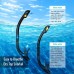 Snorkeling Gear for Adults, JRing Snorkel Mask Set with 180 Degree Tempered Glass Anti Fog Goggles Scuba Dry Top Snorkel for Swimming, Scuba Diving Mask for Men Women