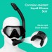 Snorkeling Gear for Adults, JRing Snorkel Mask Set with 180 Degree Tempered Glass Anti Fog Goggles Scuba Dry Top Snorkel for Swimming, Scuba Diving Mask for Men Women