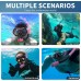 Snorkeling Gear for Adults, JRing Snorkel Mask Set with 180 Degree Tempered Glass Anti Fog Goggles Scuba Dry Top Snorkel for Swimming, Scuba Diving Mask for Men Women( Pink)